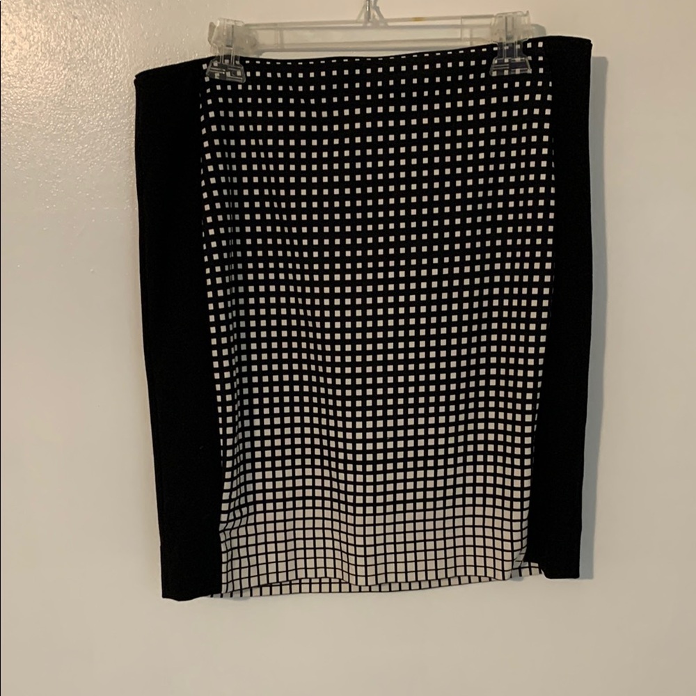 Black and White Checkered Women's Skirt